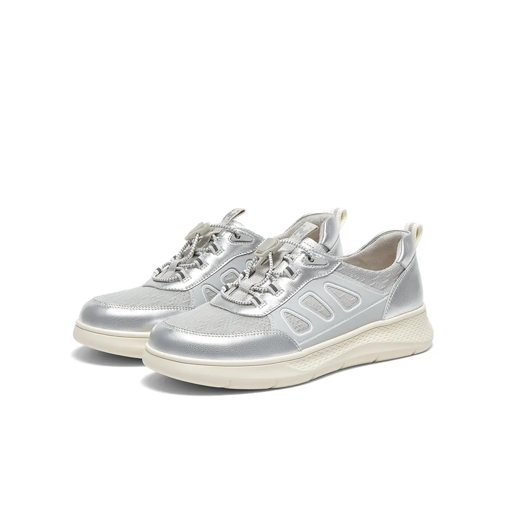 Cowhide leather/textile women's casual shoes (Women)