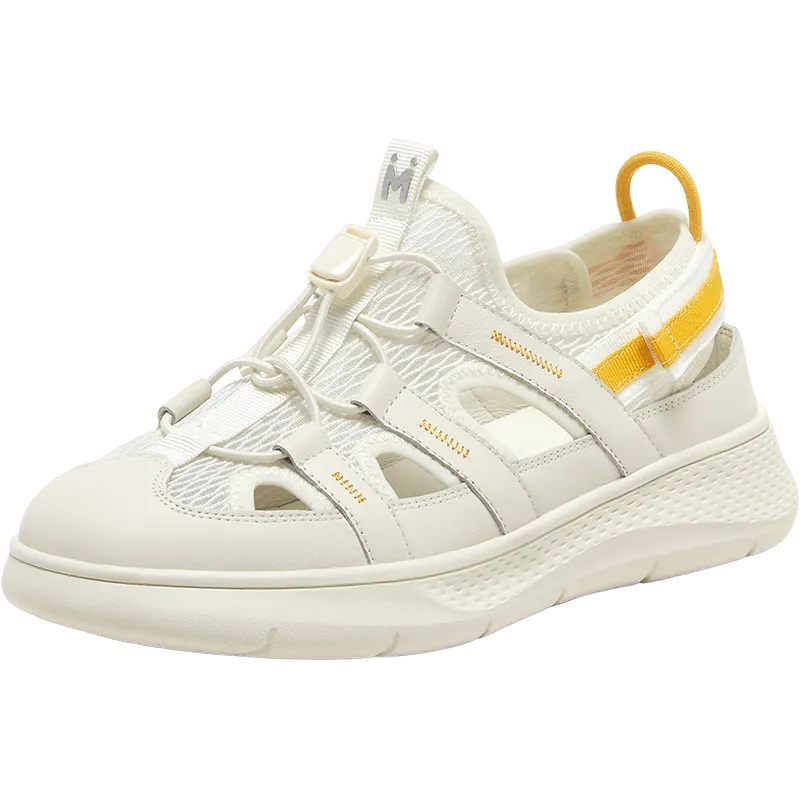 Cowhide leather/textile women's casual shoes