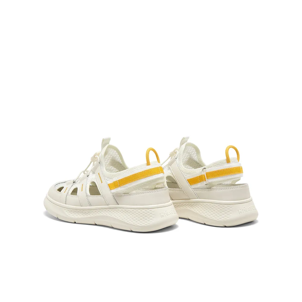Cowhide leather/textile women's casual shoes