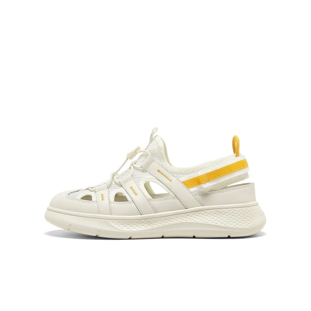 Cowhide leather/textile women's casual shoes