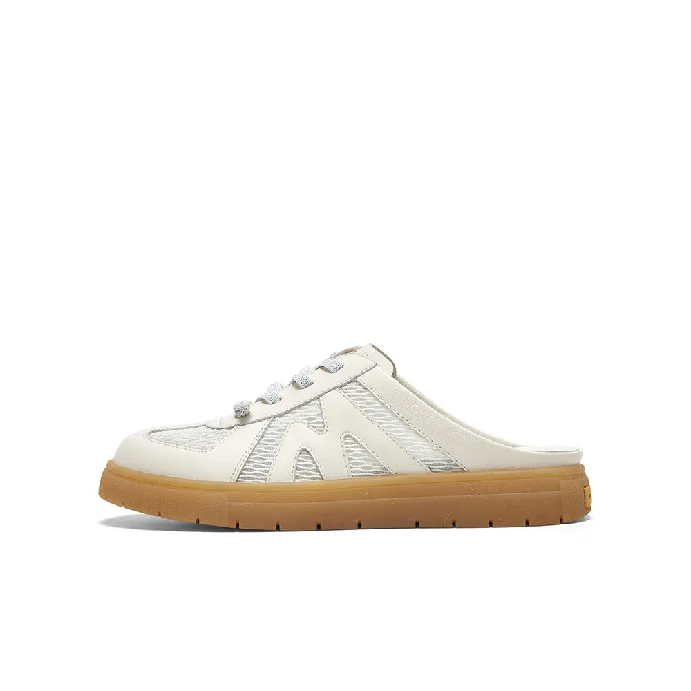 Cowhide leather/textile women's leather sandals