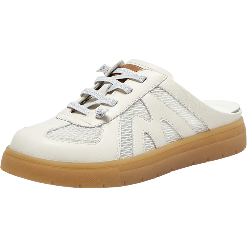 Cowhide leather/textile women's leather sandals