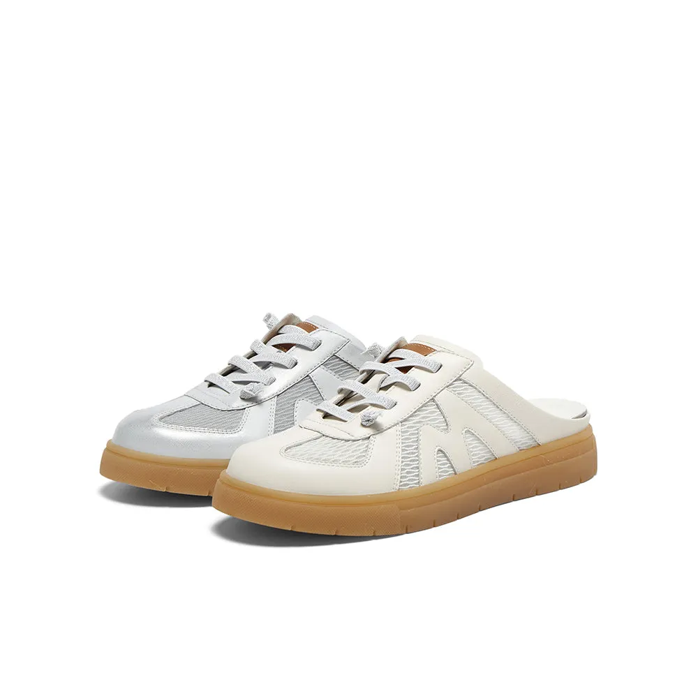 Cowhide leather/textile women's leather sandals