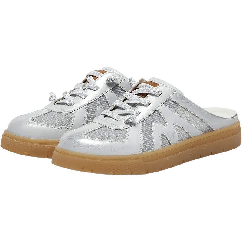 Cowhide leather/textile women's leather sandals