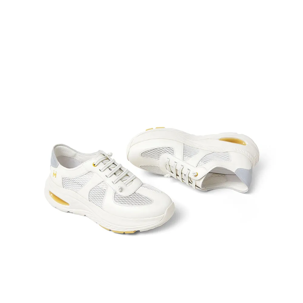 Cowhide leather/textile/synthetic leather women's comfortable sports shoes