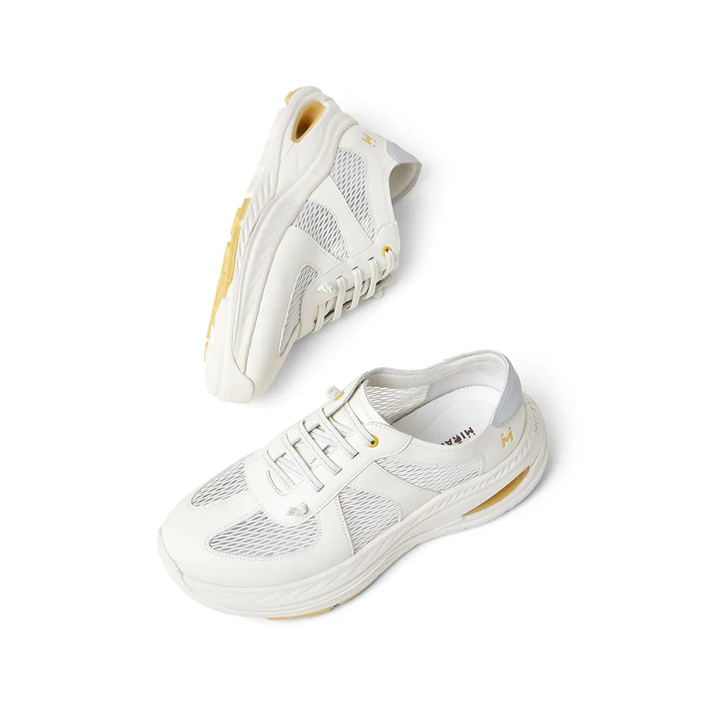 Cowhide leather/textile/synthetic leather women's comfortable sports shoes