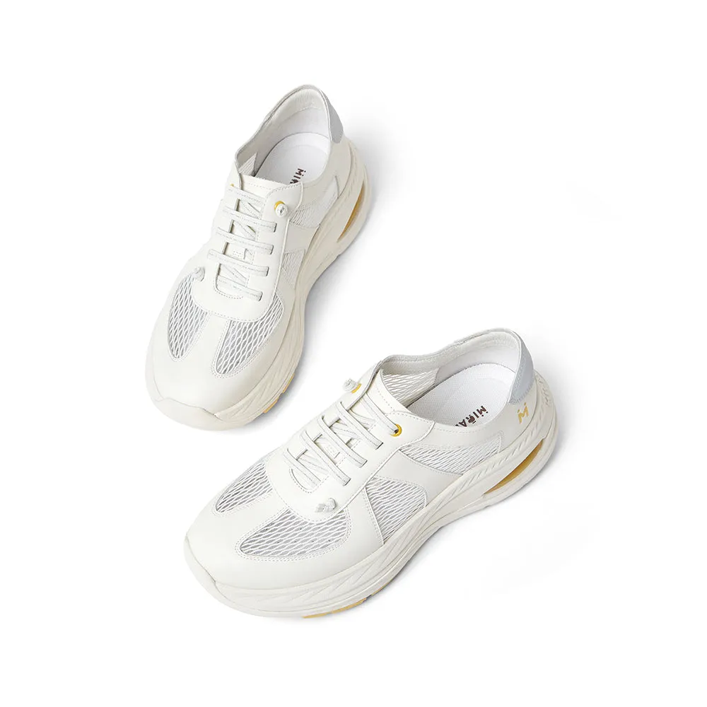 Cowhide leather/textile/synthetic leather women's comfortable sports shoes