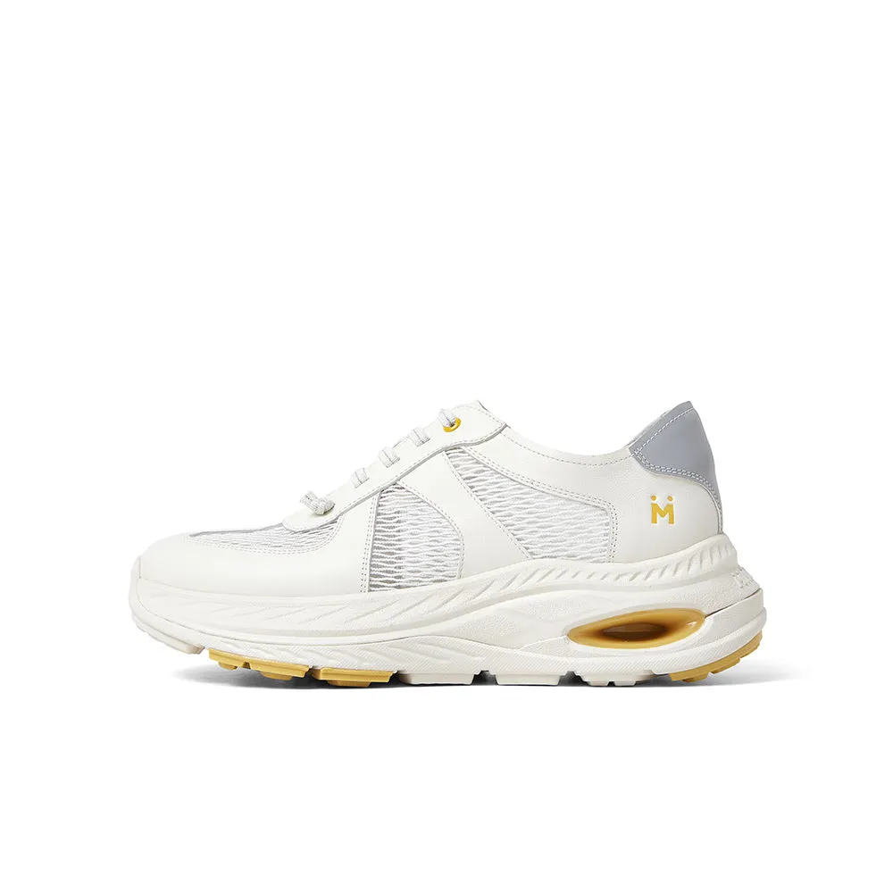 Cowhide leather/textile/synthetic leather women's comfortable sports shoes