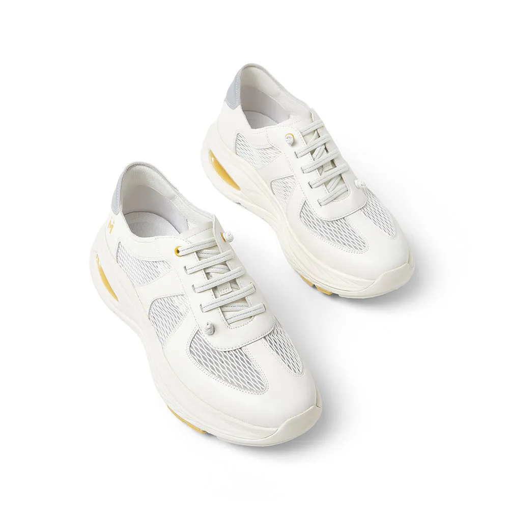Cowhide leather/textile/synthetic leather women's comfortable sports shoes