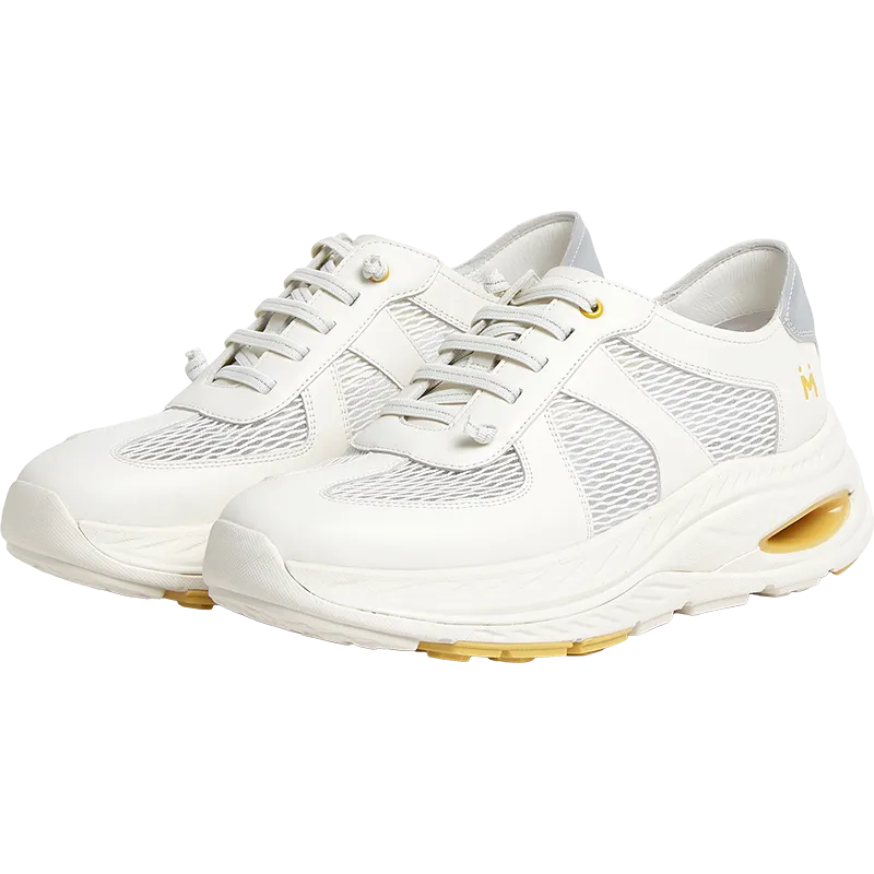 Cowhide leather/textile/synthetic leather women's comfortable sports shoes