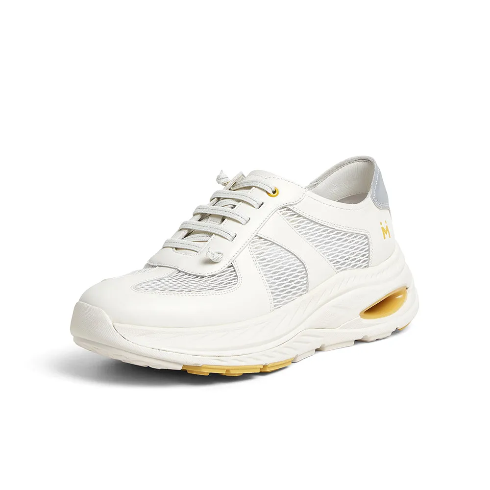Cowhide leather/textile/synthetic leather women's comfortable sports shoes