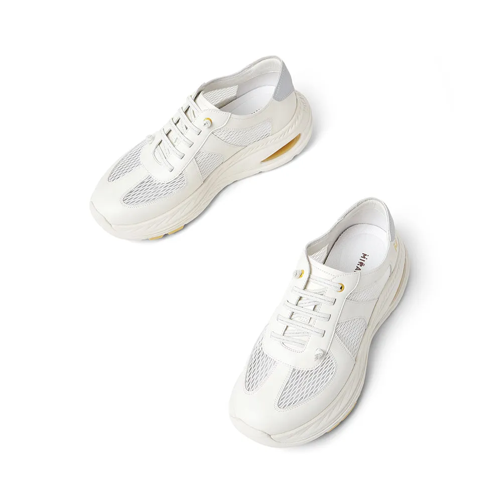 Cowhide leather/textile/synthetic leather women's comfortable sports shoes