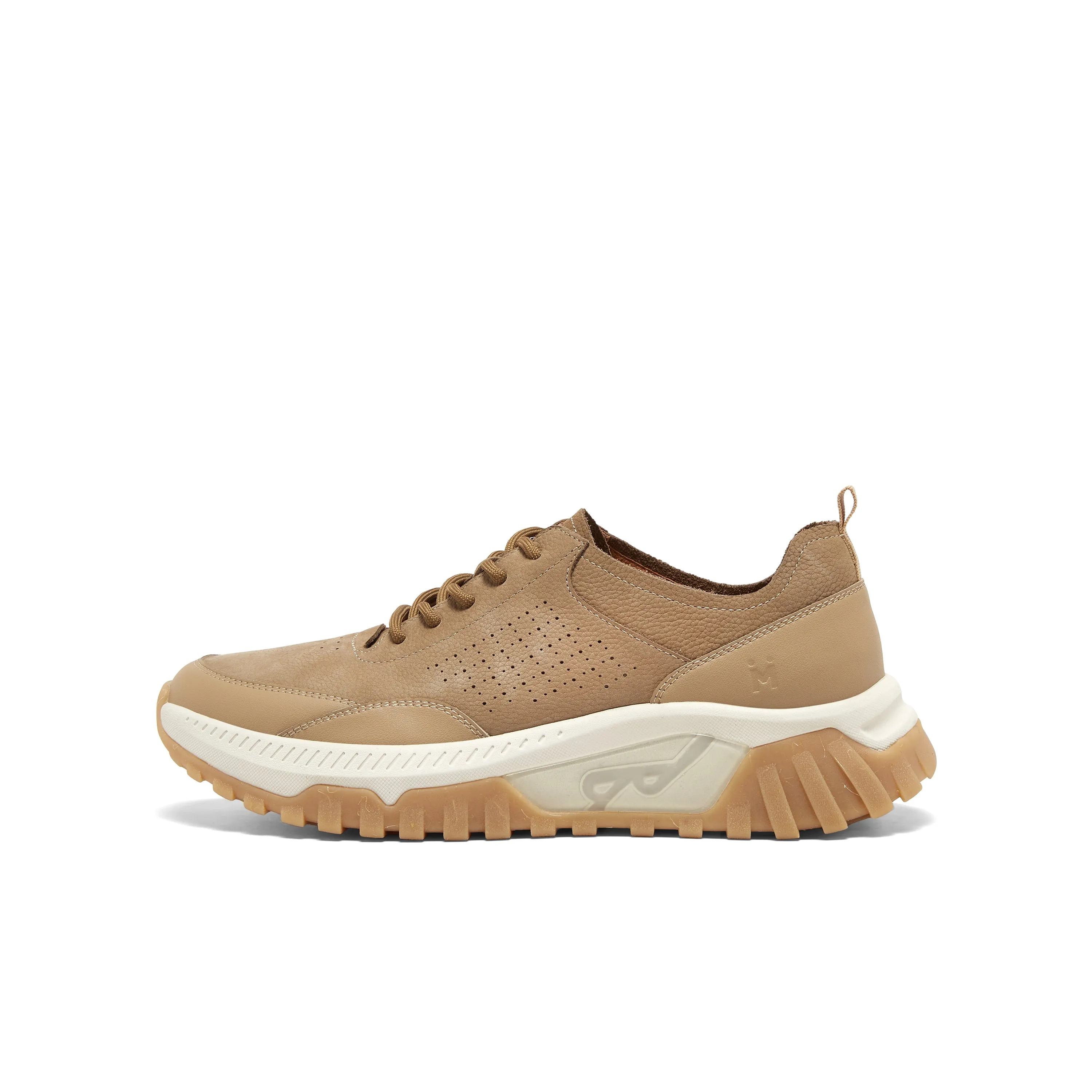 Cowhide/synthetic leather men's casual shoes