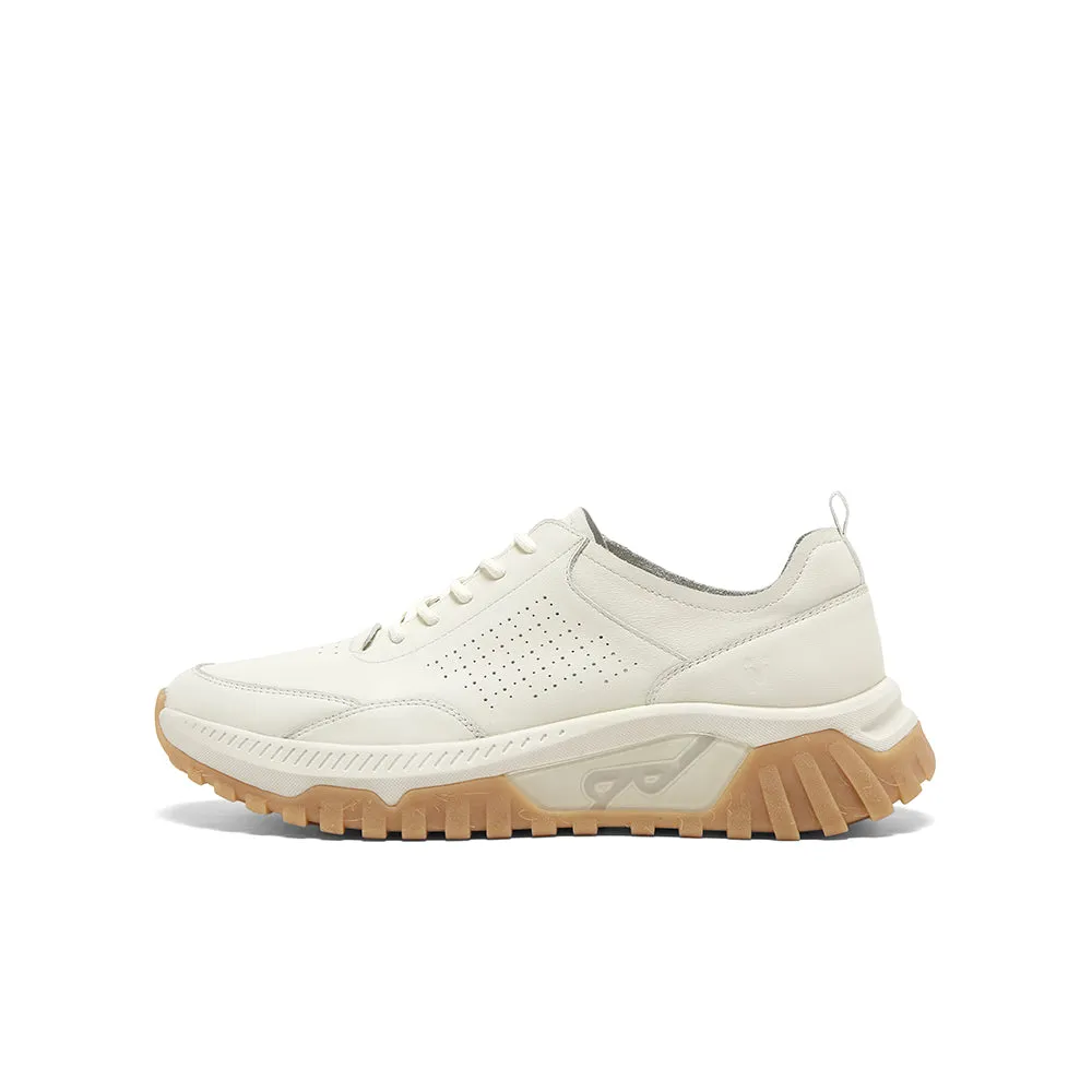 Cowhide/synthetic leather men's casual shoes