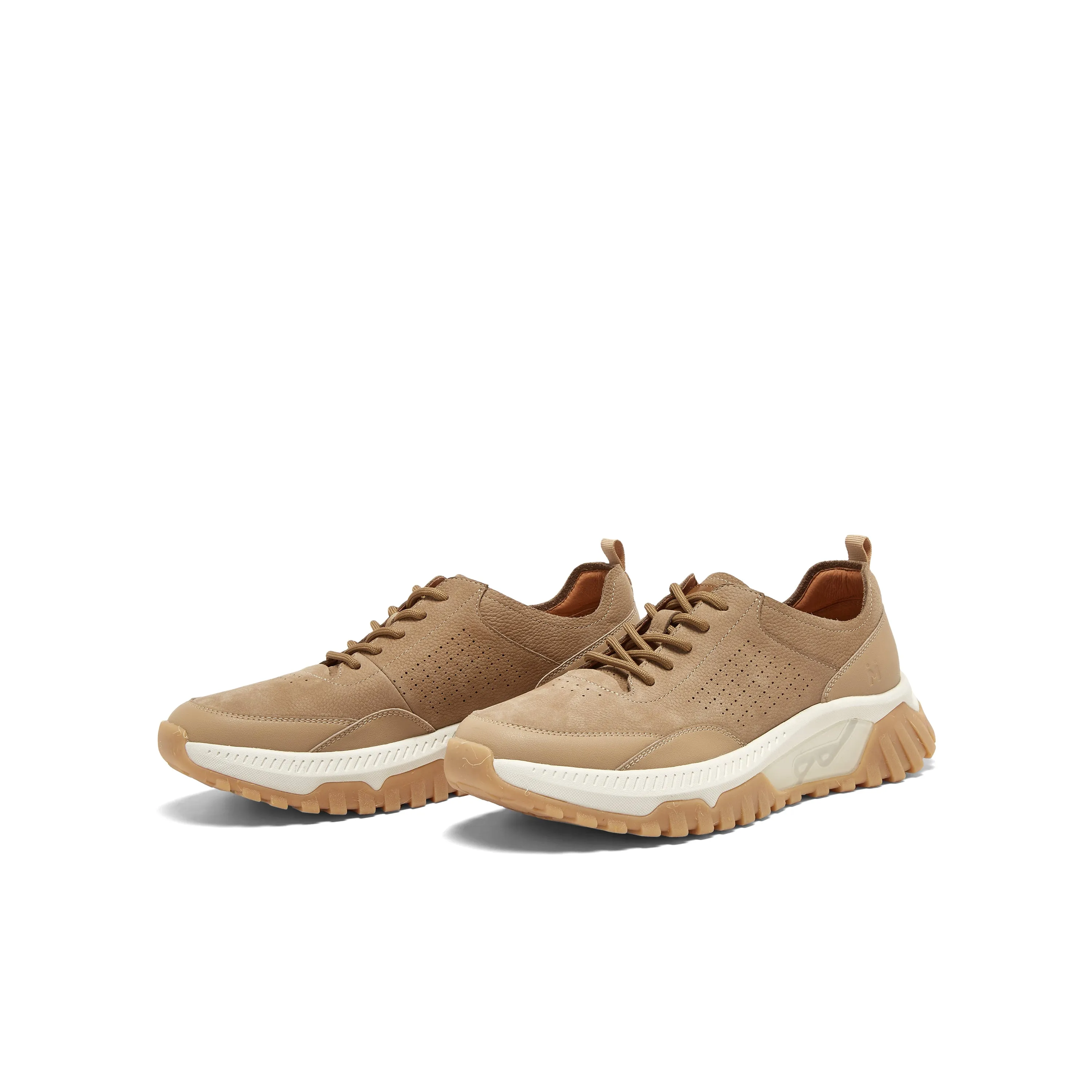 Cowhide/synthetic leather men's casual shoes