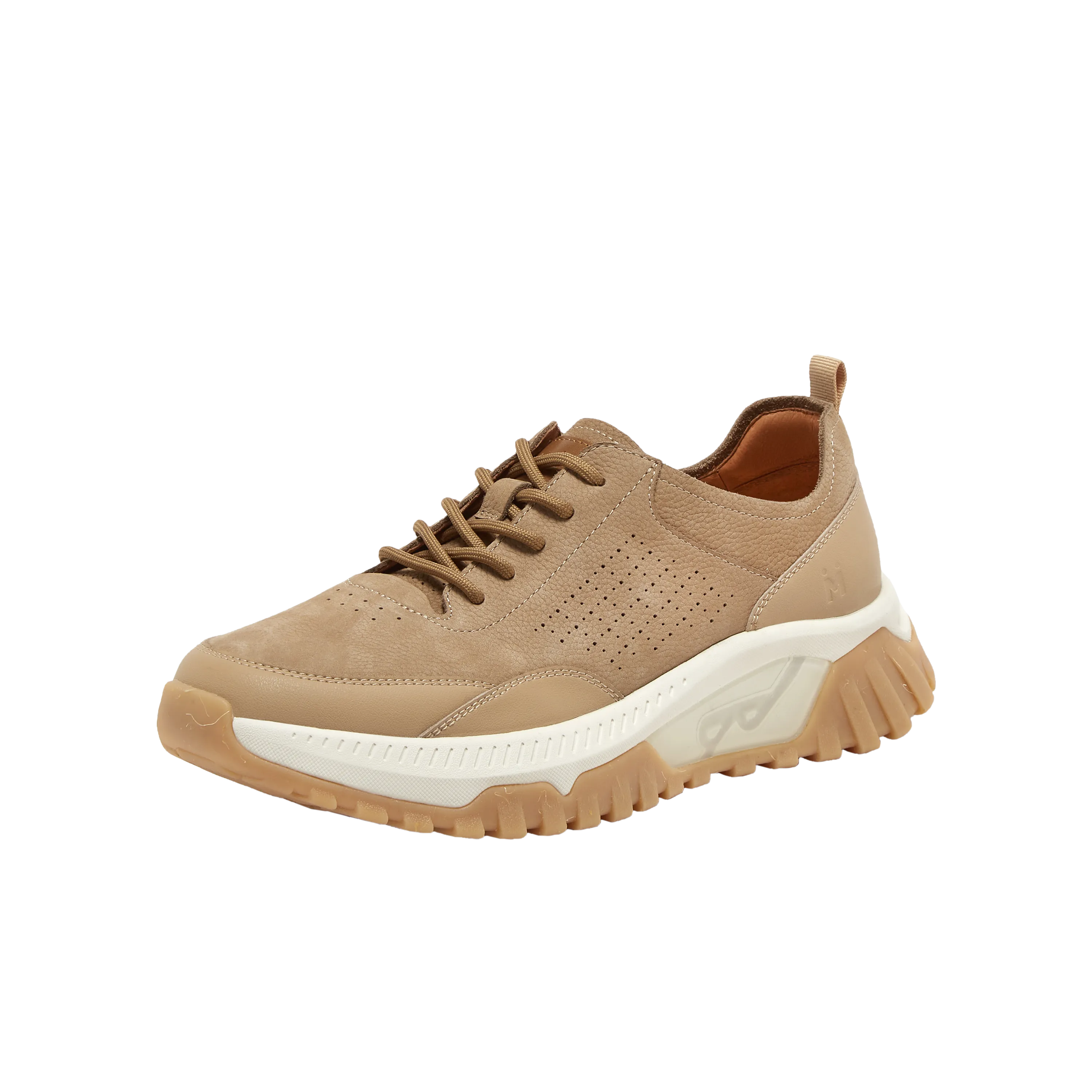 Cowhide/synthetic leather men's casual shoes