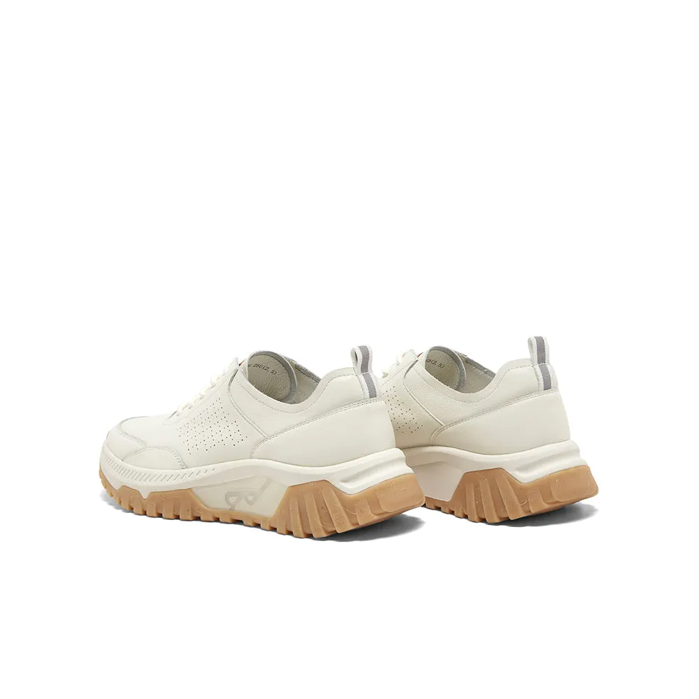 Cowhide/synthetic leather men's casual shoes