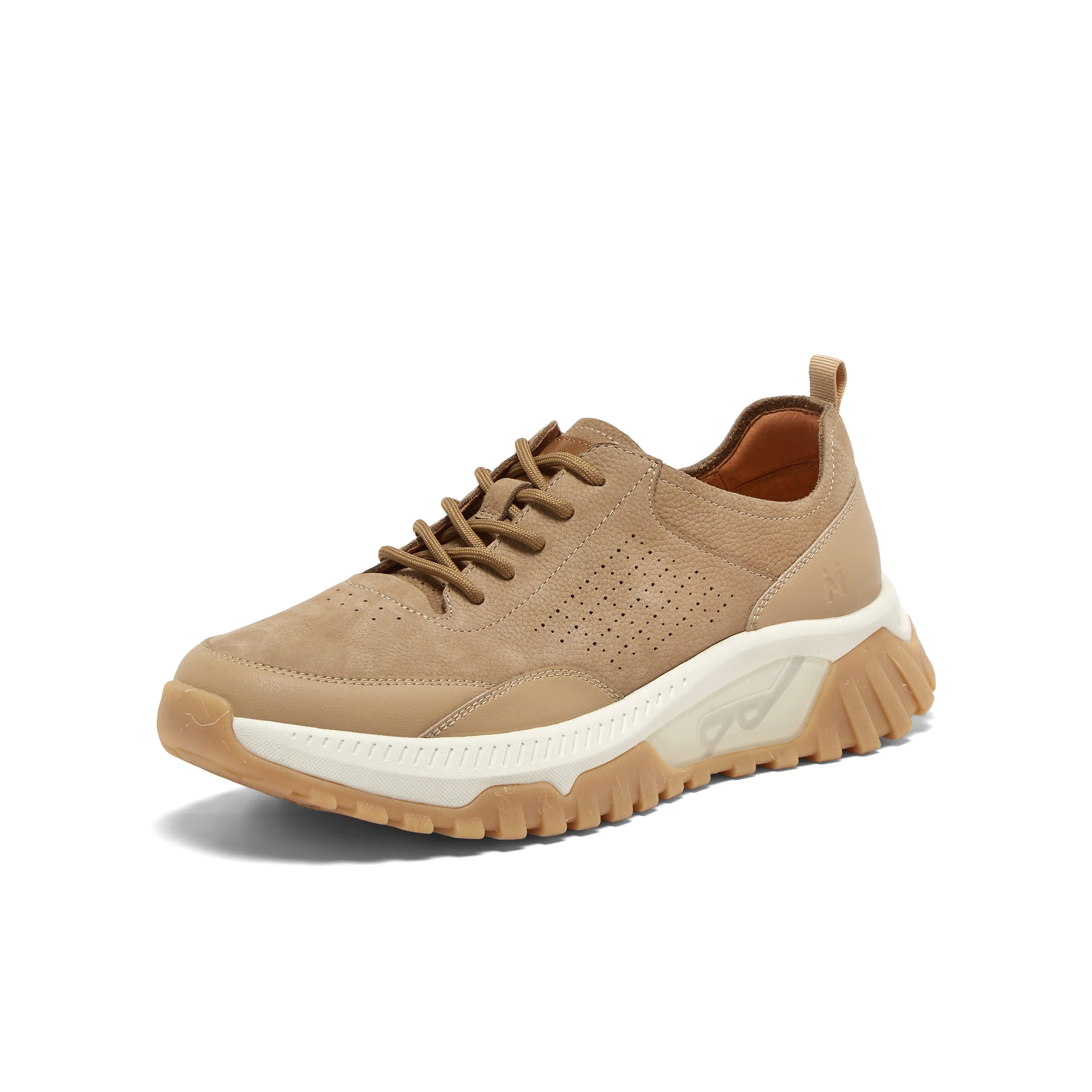 Cowhide/synthetic leather men's casual shoes