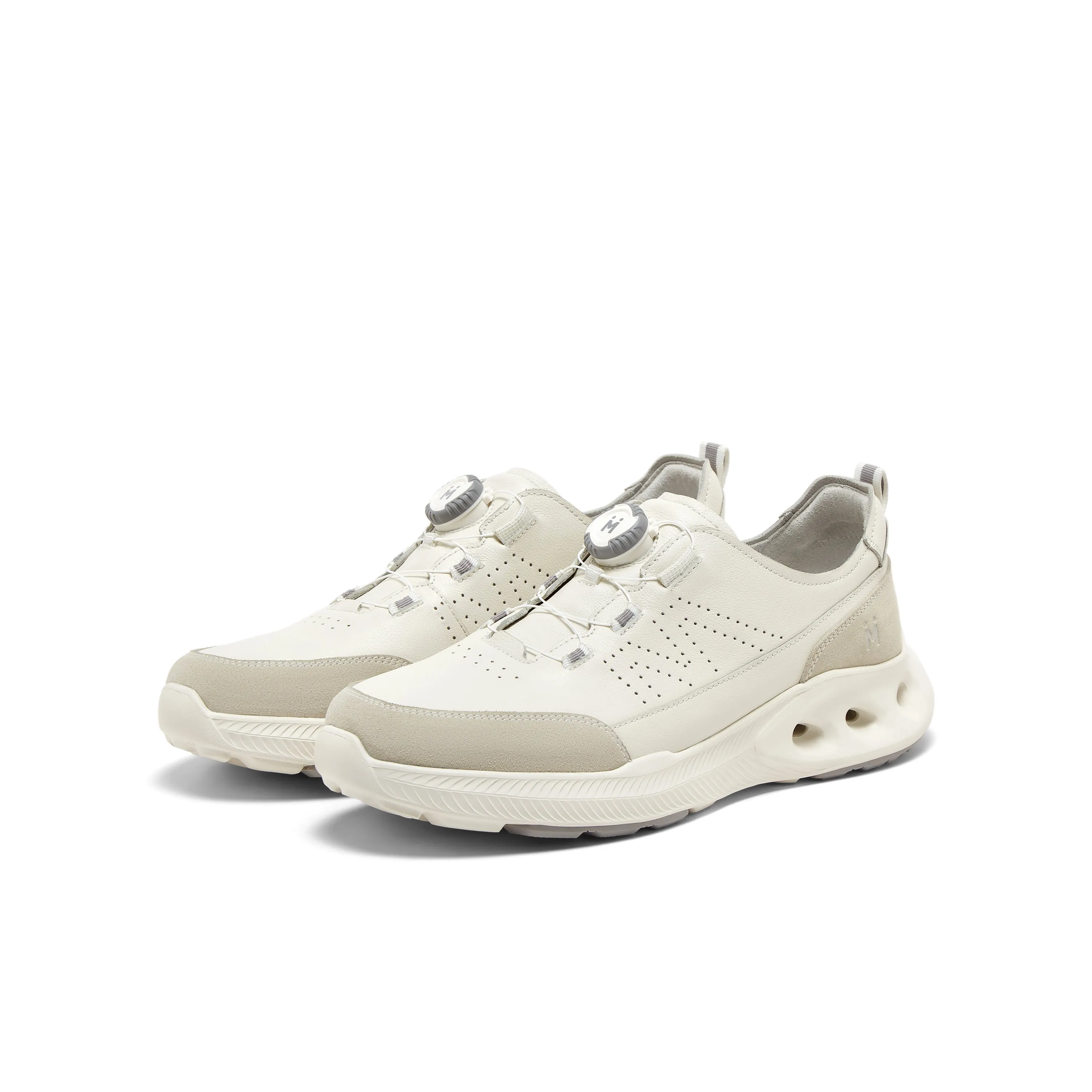 Cowhide/synthetic leather men's comfortable sports shoes