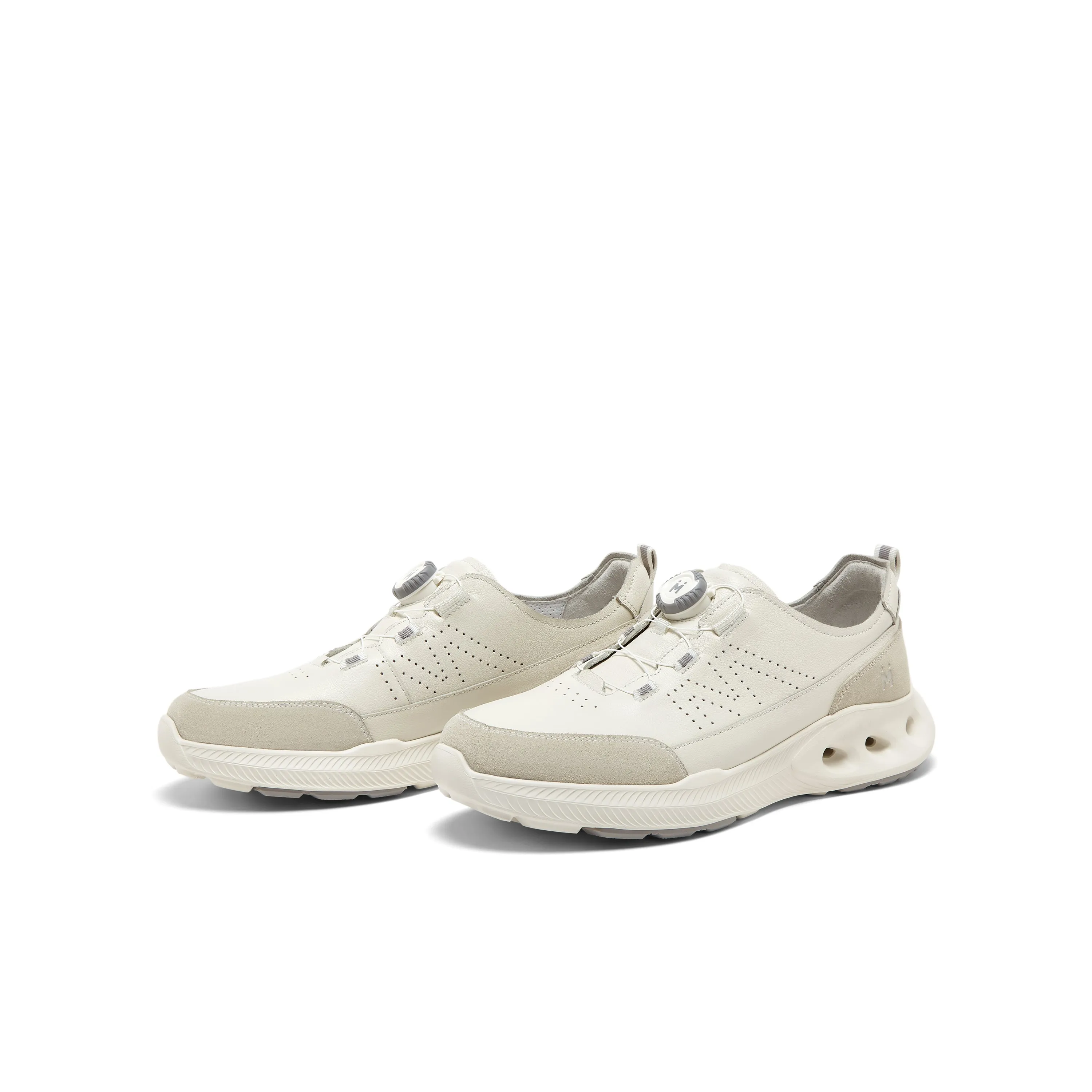 Cowhide/synthetic leather men's comfortable sports shoes