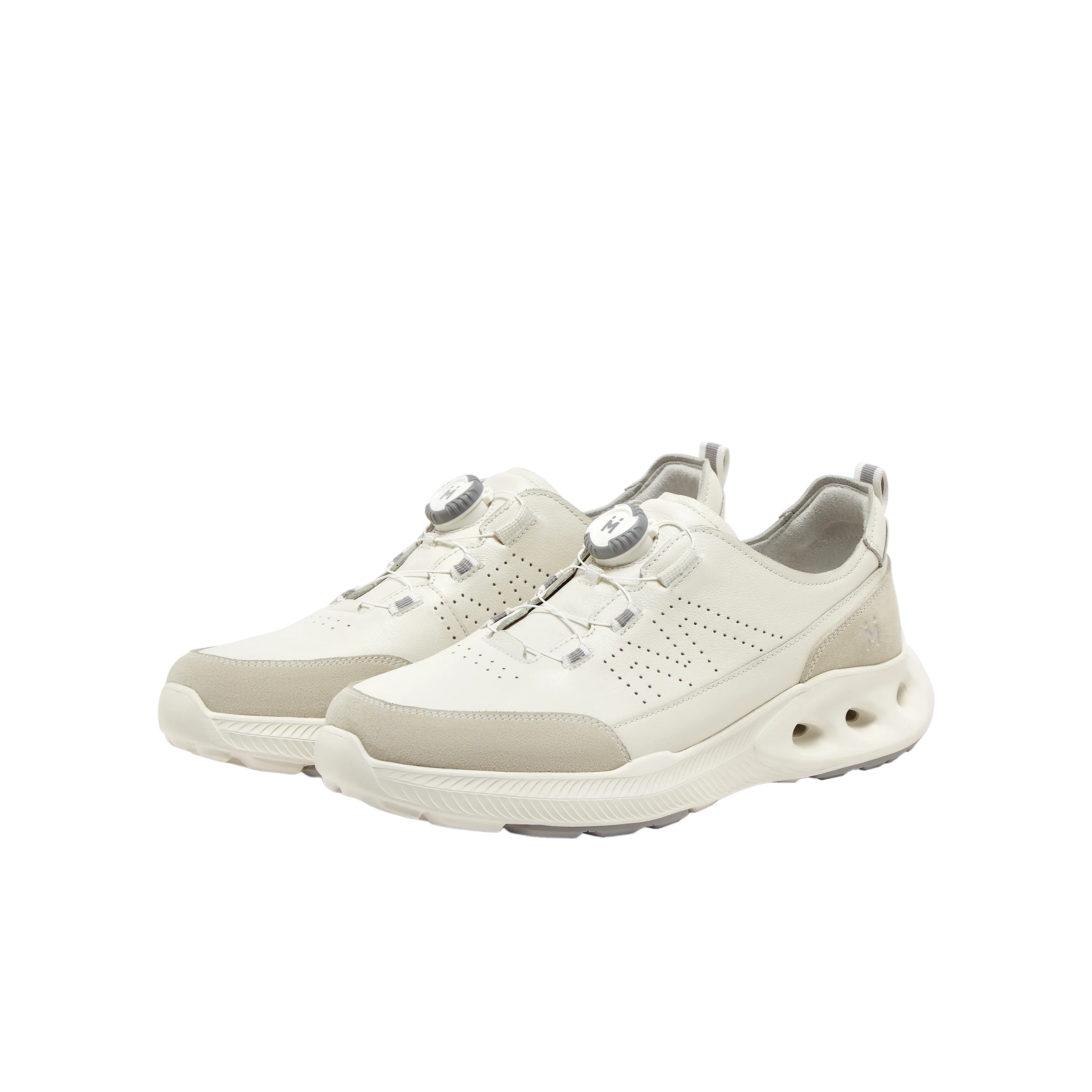 Cowhide/synthetic leather men's comfortable sports shoes