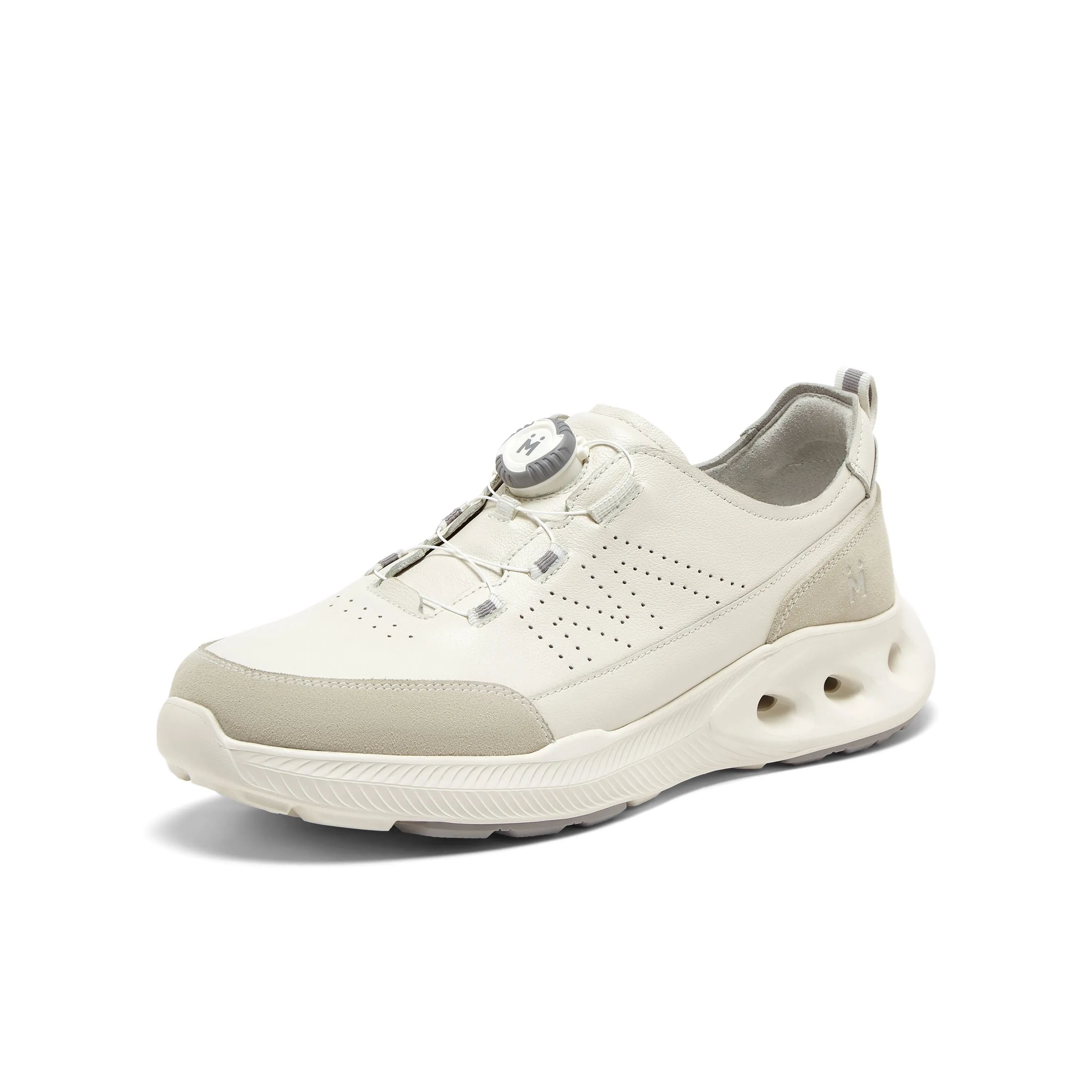 Cowhide/synthetic leather men's comfortable sports shoes