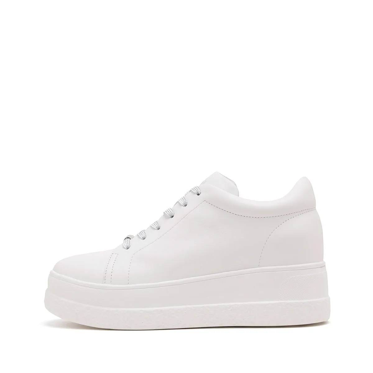 Off-white leather women's casual shoes