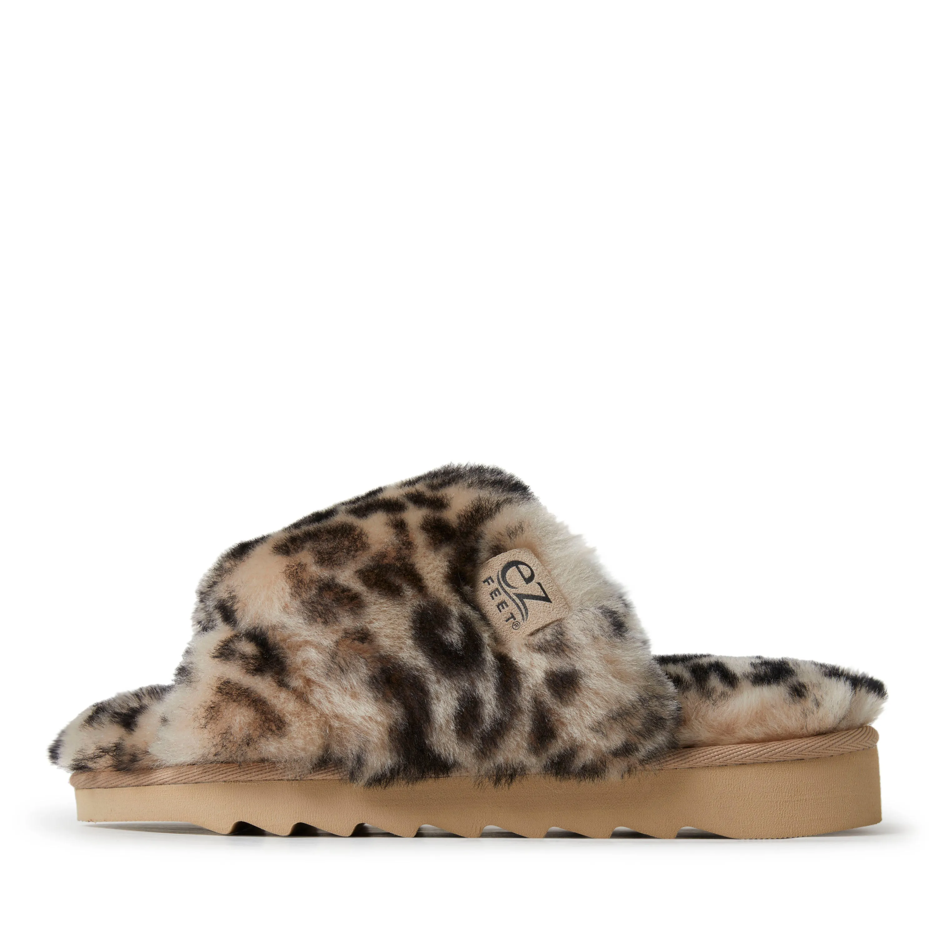 Reformation EZ Feet Women's Genuine Shearling Wide X-Band Slide Slipper