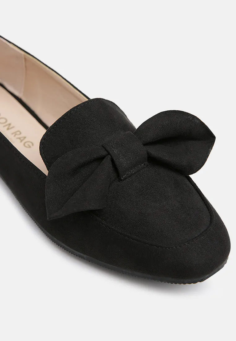 remee front bow loafers