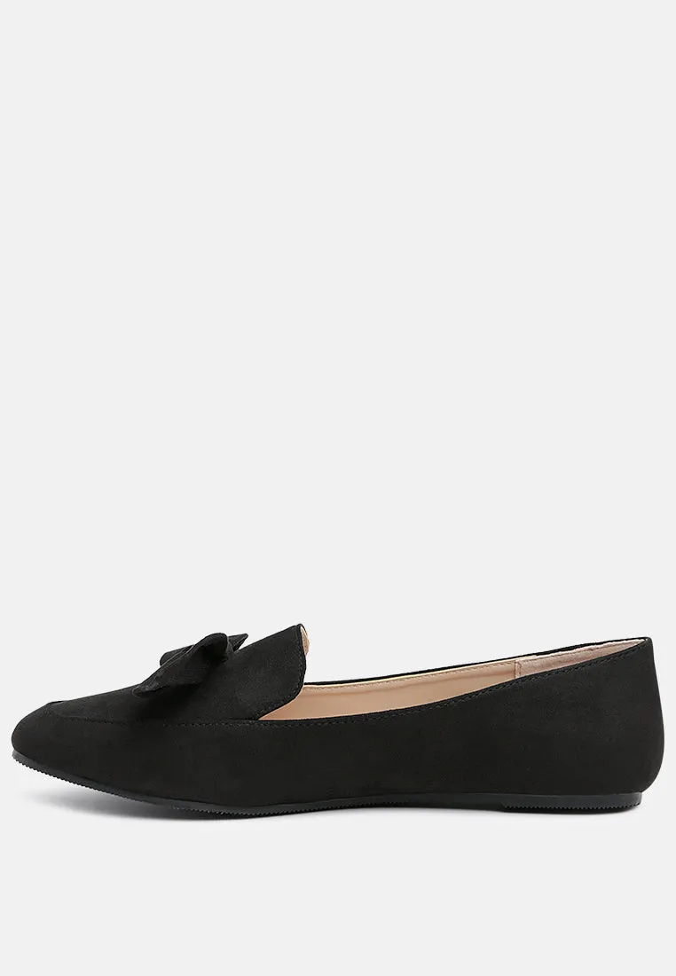 remee front bow loafers