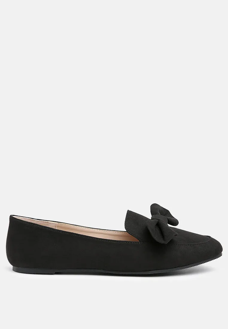 remee front bow loafers