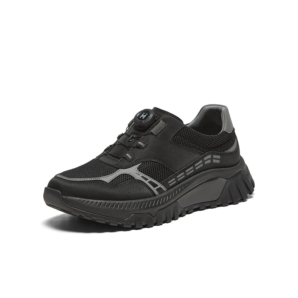 Synthetic leather/textile men's casual shoes