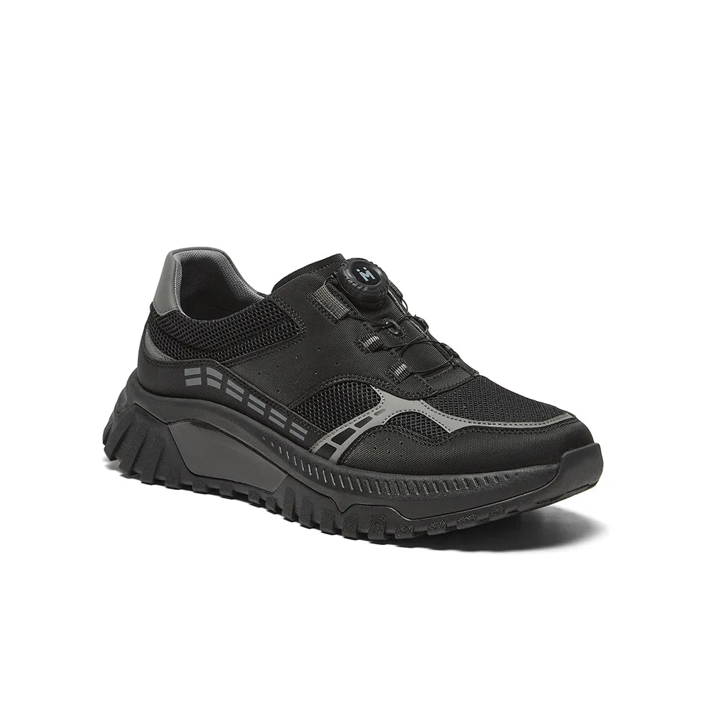Synthetic leather/textile men's casual shoes