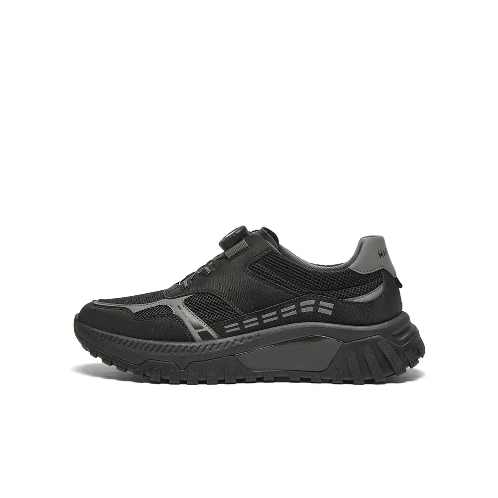 Synthetic leather/textile men's casual shoes