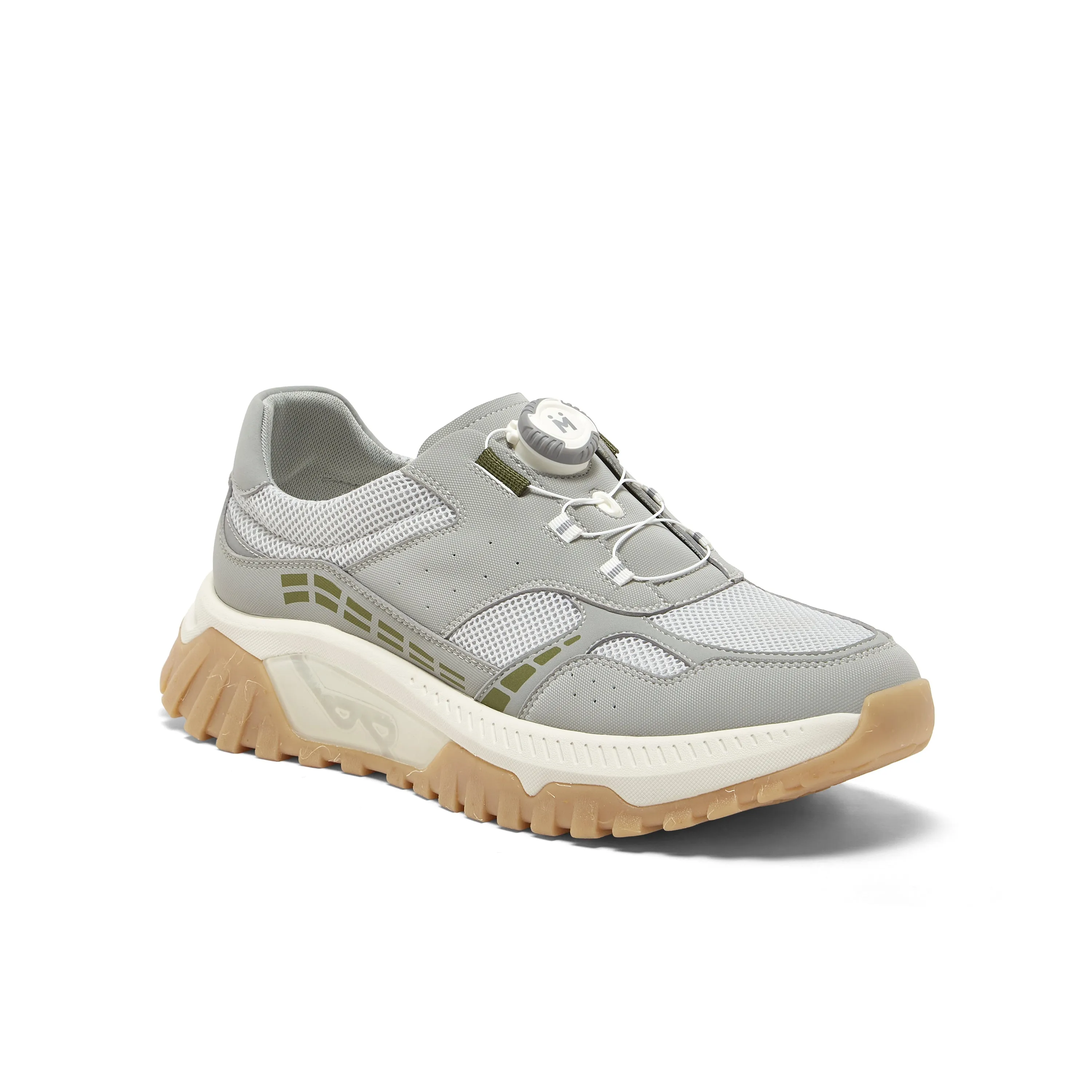 Synthetic leather/textile men's casual shoes