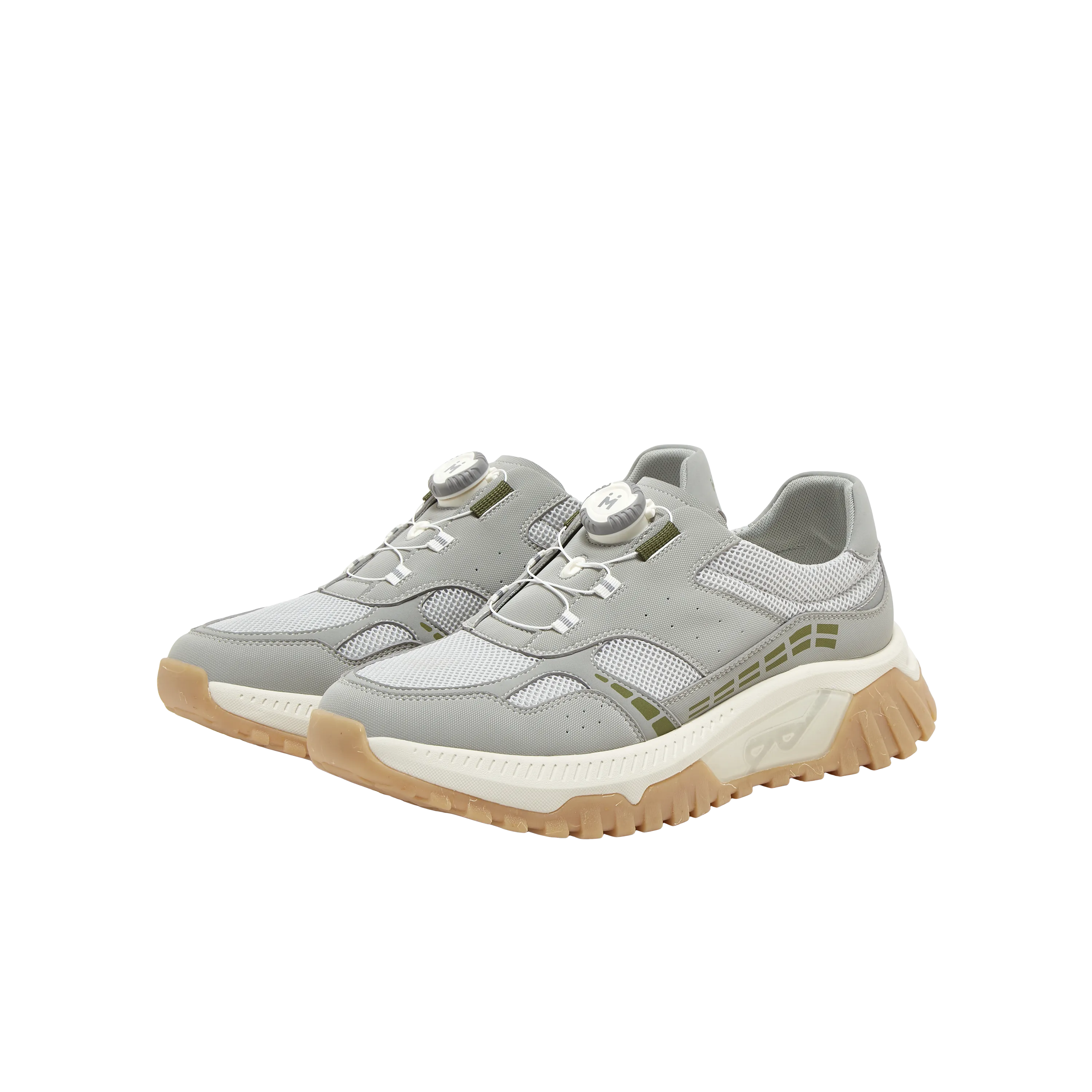 Synthetic leather/textile men's casual shoes