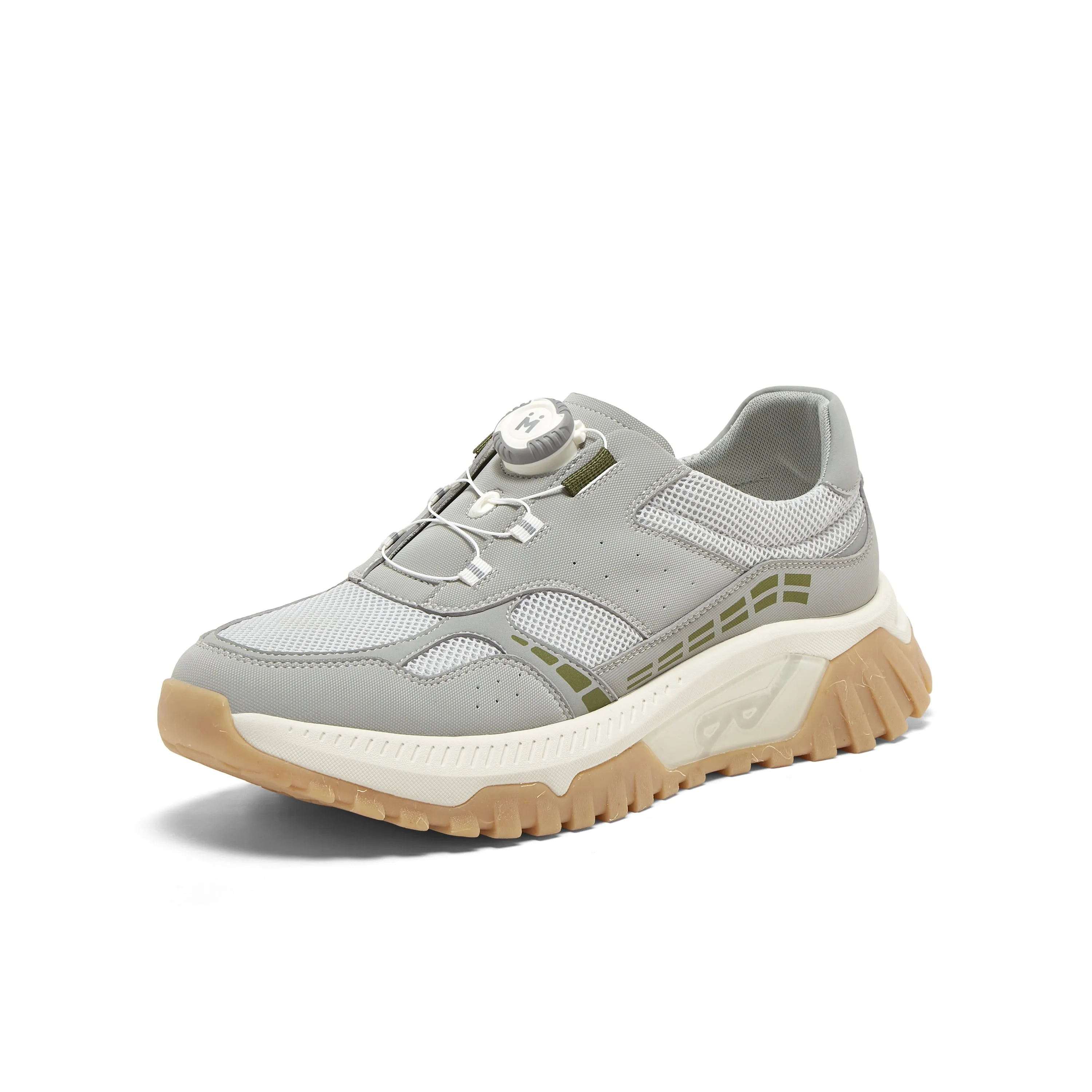 Synthetic leather/textile men's casual shoes