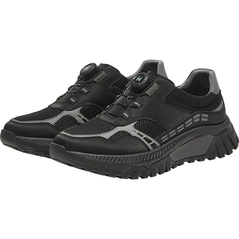 Synthetic leather/textile men's casual shoes