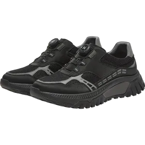 Synthetic leather/textile men's casual shoes
