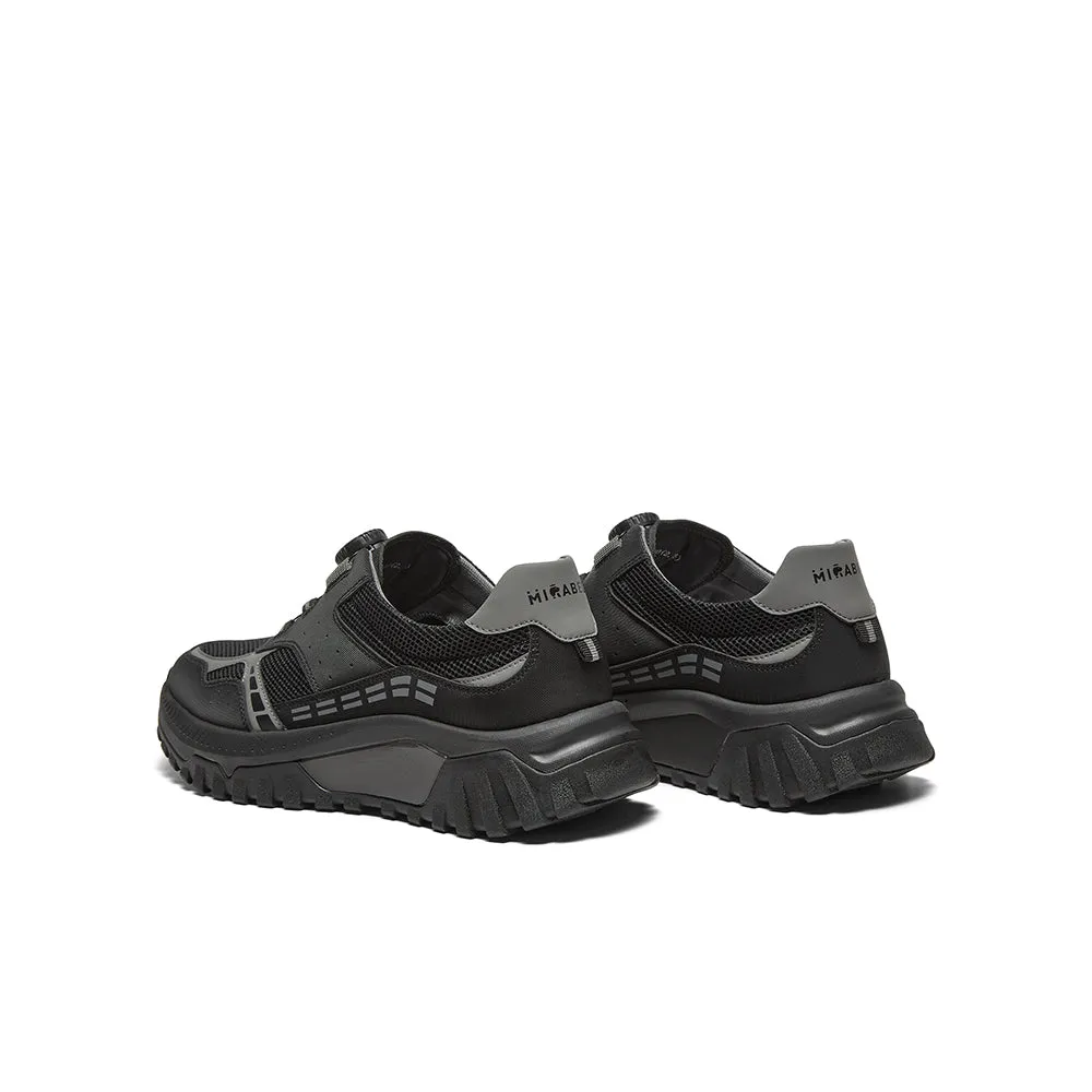 Synthetic leather/textile men's casual shoes