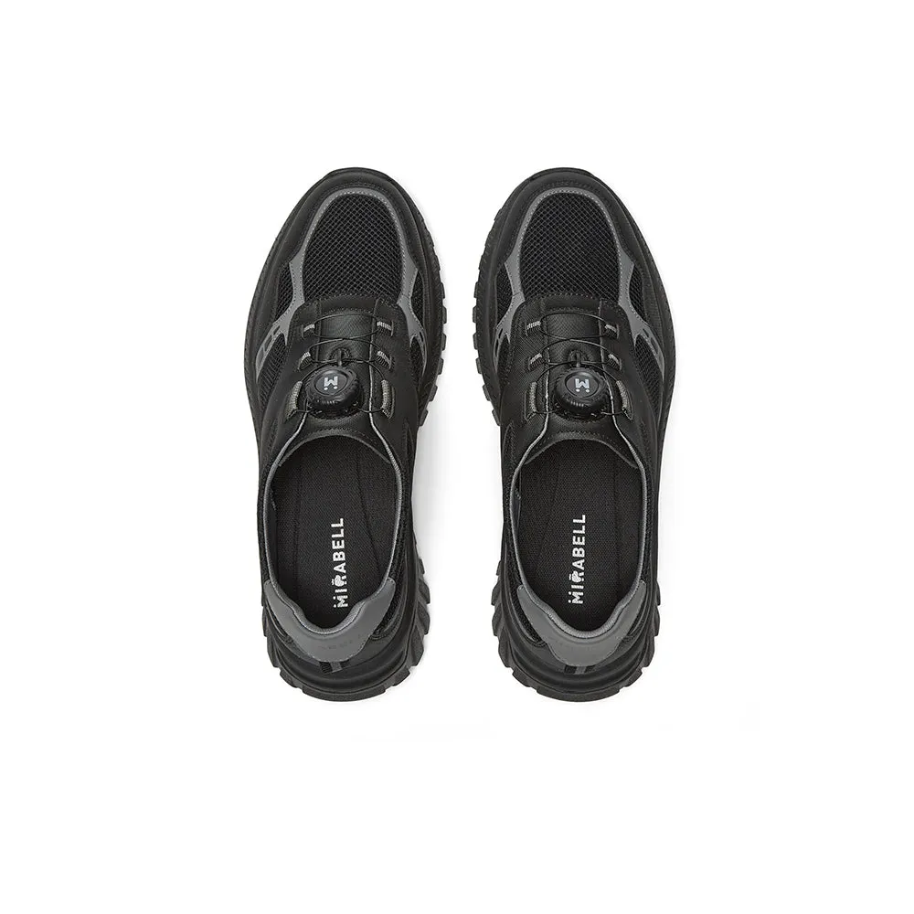 Synthetic leather/textile men's casual shoes