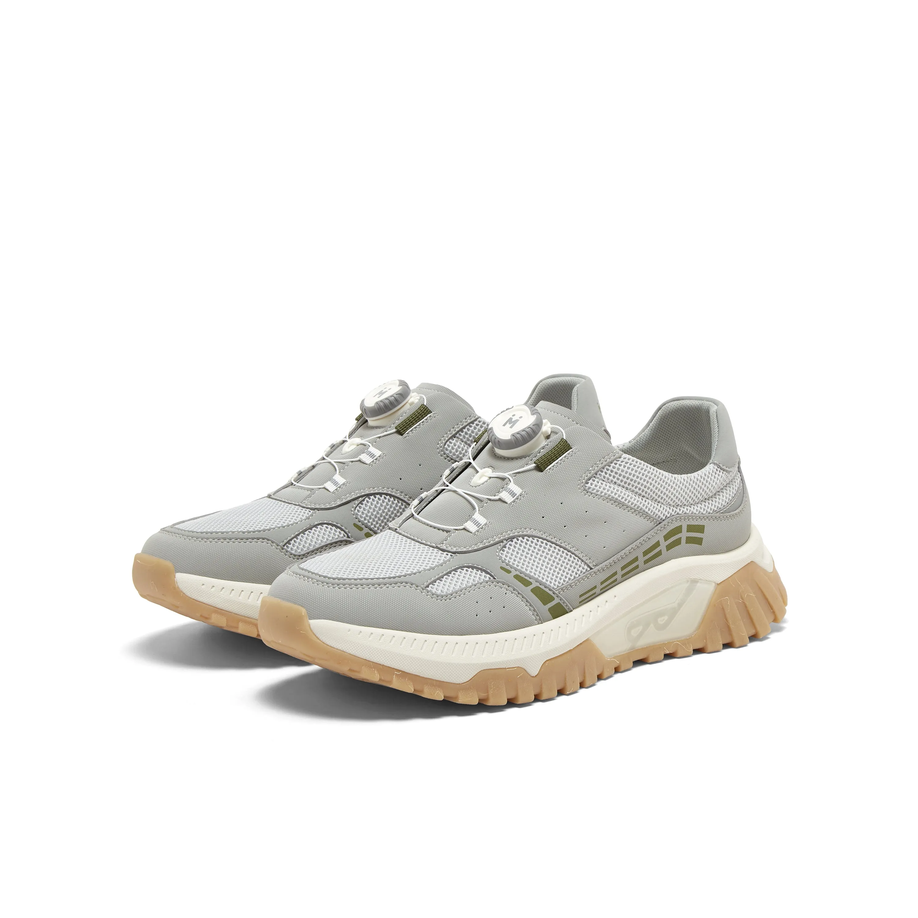Synthetic leather/textile men's casual shoes