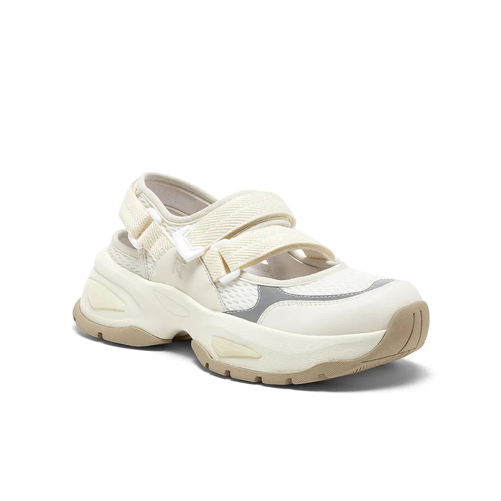 Textile/cowhide leather women's comfortable sports shoes