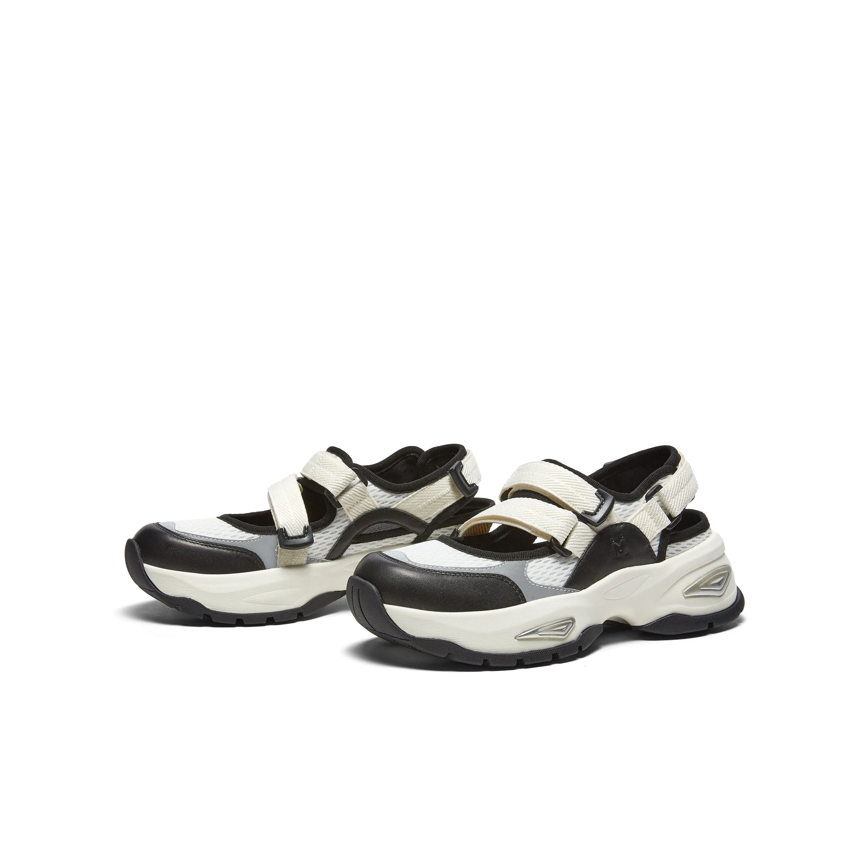 Textile/cowhide leather women's comfortable sports shoes