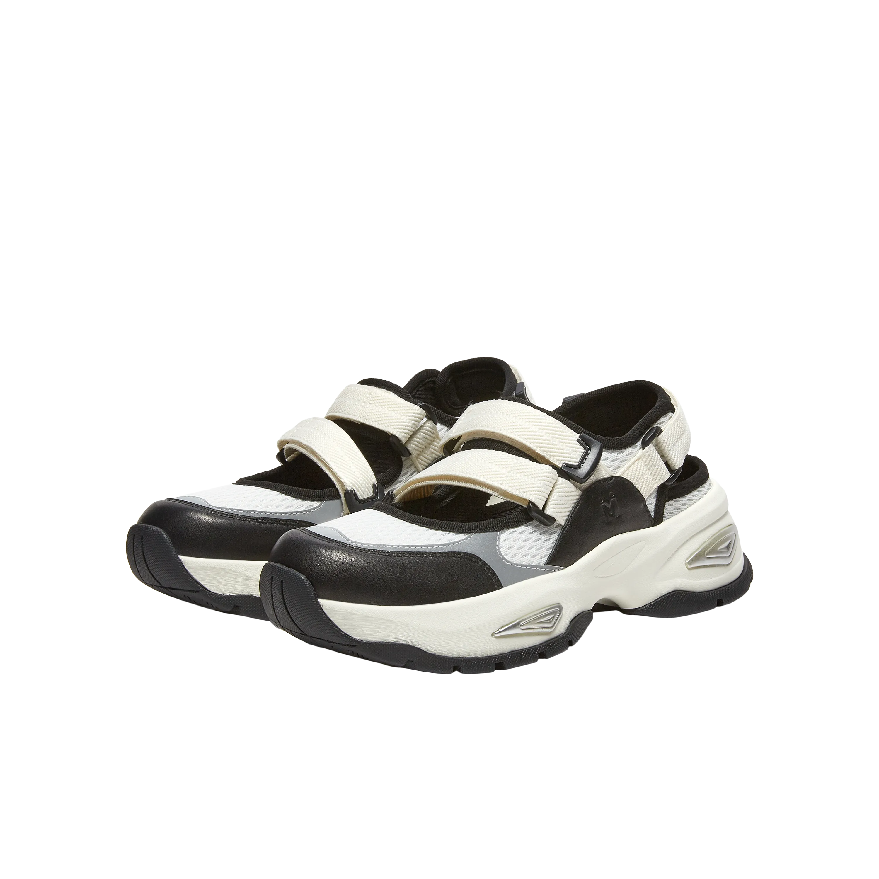 Textile/cowhide leather women's comfortable sports shoes