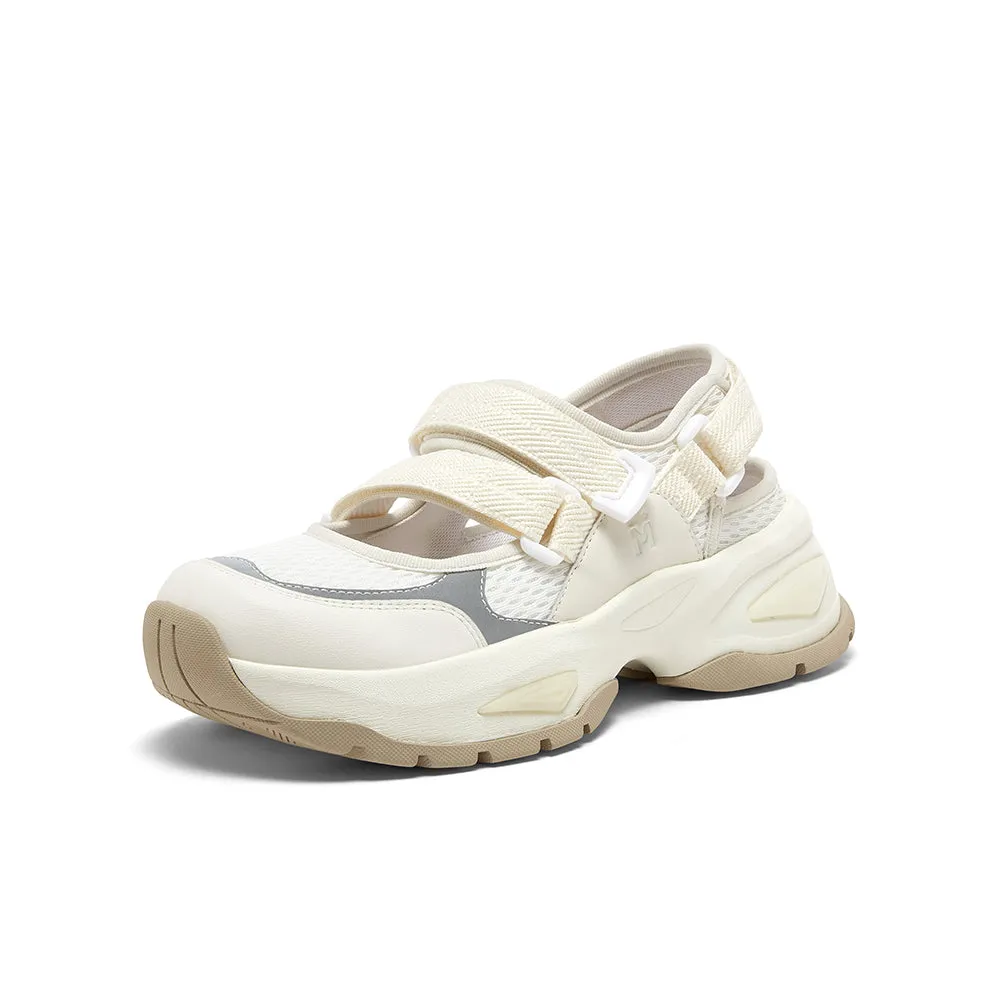 Textile/cowhide leather women's comfortable sports shoes