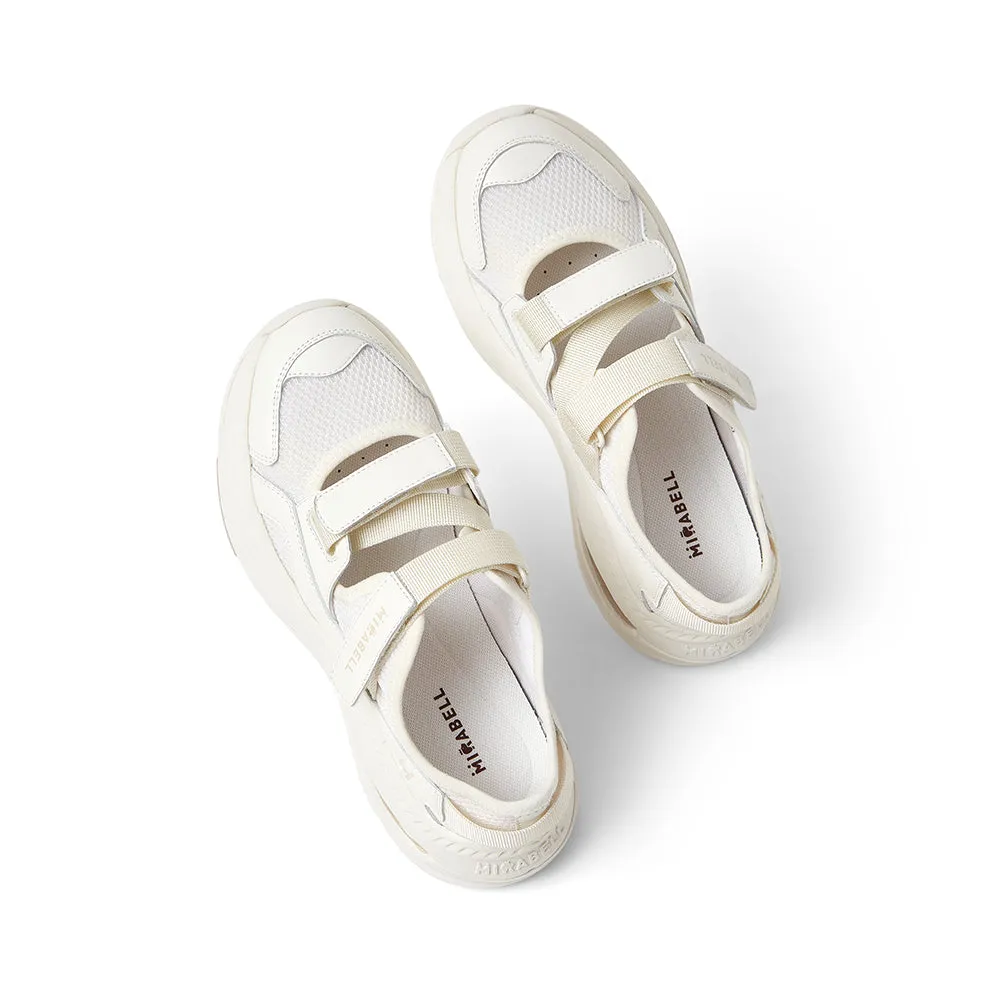 Textile/cowhide leather women's comfortable sports shoes