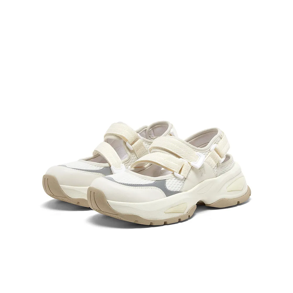 Textile/cowhide leather women's comfortable sports shoes