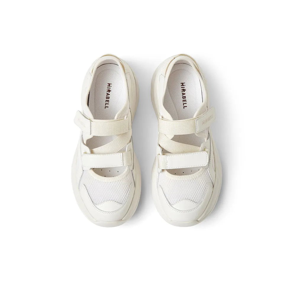Textile/cowhide leather women's comfortable sports shoes