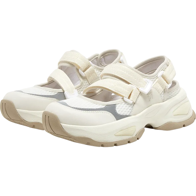 Textile/cowhide leather women's comfortable sports shoes